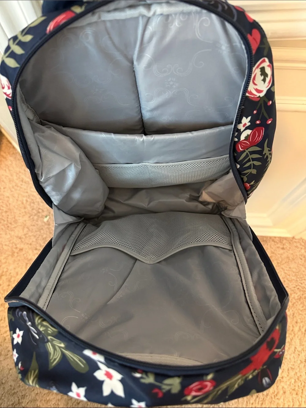 Ju-Ju-Be Kids Floral Backpack in Navy, Red, White, Green